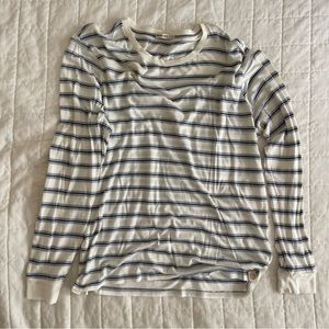 Blue and white striped